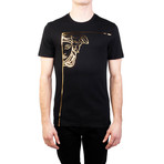 Angular Medusa Graphic T-Shirt // Black Gold (Small)