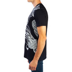 Paisley Baroque Graphic T-Shirt // Black (Large)