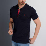 Jace Polo // Dark Blue + Red (Small)