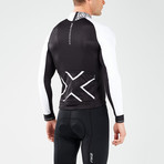 Thermal Long Sleeve Cycle Jersey // Black + White (2XL)