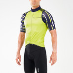 Wind Defense Cycle Gilet // Blue + Neon Yellow (XS)