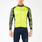 Wind Defense Cycle Jacket // Blue + Neon Yellow (L)