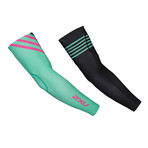 Thermal Cycle Arm Warmers // Black + Pink + Blue (S)