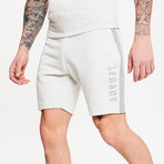Embroidered Panel Jogger Short // Snow Marl (M)