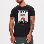 Red Sun Legacy Printed T-Shirt // Black (S)