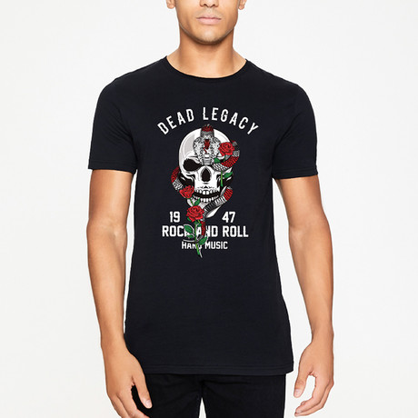 Snake Skull Legacy Printed T-Shirt // Black (XS)