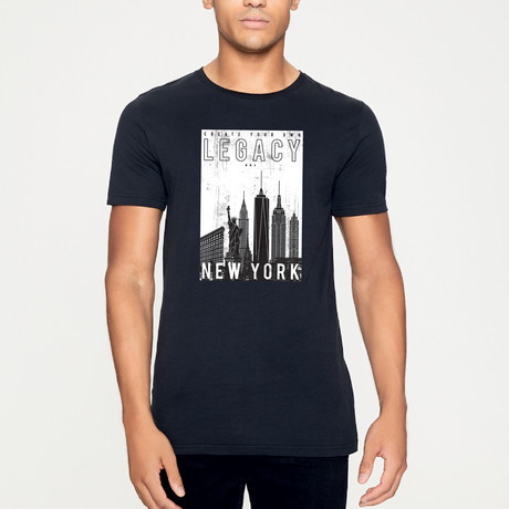 New York Legacy Printed T-Shirt // Black (XS)
