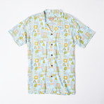 Keanu Retro Hawaiian Shirt // Blue Atomic Retro (S)
