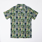 Koi Retro Hawaiian Shirt // Dark Blue (L)