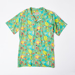Honi Retro Hawaiian Shirt // Lime Miami Beach (XL)