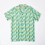 Tua Retro Hawaiian Shirt // Green Cosmic (XL)