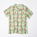 Lono Retro Hawaiian Shirt // Mint Cosmic Music (XL)