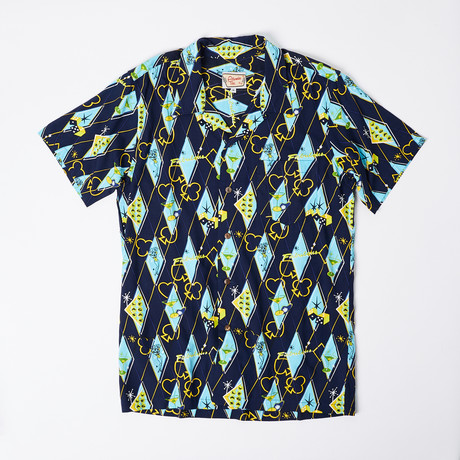 Likeke Retro Hawaiian Shirt // Royal Vegas (L)