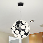 KASTRA Series // Globe LED Chandelier // Black // Large