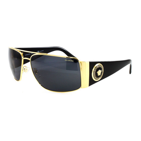 Versace // Men's VE2163 Polarized Sunglasses // Gold