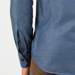 Joseph Patterned Dress Shirt // Blue (M)