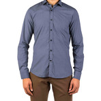 George Circle Patterned Dress Shirt // Dark Blue (L)
