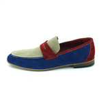 Baker Loafer // Cream + Blue + Red (Euro: 39)