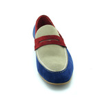 Baker Loafer // Cream + Blue + Red (Euro: 39)
