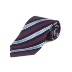 Ermenegildo Zegna // Silk Textured Stripe Tie // Maroon