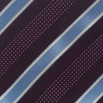 Ermenegildo Zegna // Silk Textured Stripe Tie // Maroon