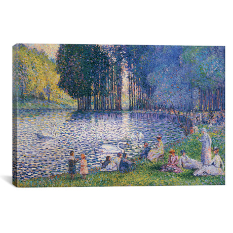 The Lake in the Bois de Boulogne // Henri-Edmond Cross // 1899 (26"W x 18"H x 0.75"D)