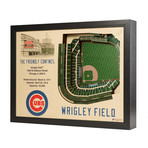 Chicago Cubs // Wrigley Field // 25 Layer Wall Art (5-Layer)