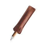 Beta Leather Pocket Pen Inkless Pen (Black Leather + Walnut)