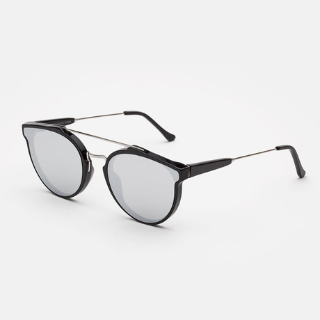 Unisex Giaguaro Sunglasses // Silver Ombre (Deep Blue)
