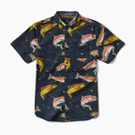Trucha Short-Sleeve Woven Shirt  // Navy (XL)
