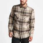 Resilience Flannel Woven Top // Stone (L)