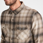 Resilience Flannel Woven Top // Stone (M)