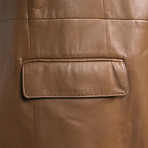Leather Blazer // Brown (XS)