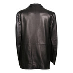 Leather Blazer // Black (XS)