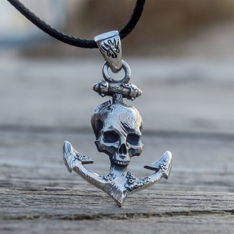 Anchor + Skull Pendant