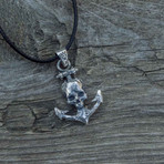 Anchor + Skull Pendant