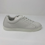 Appliqué Lace-Up Sneakers // White (US: 8)