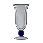 Enrico Iced Dessert Glassware // Set of 2 (Blue Base)