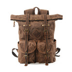 Canvas Backpack (Coffee)