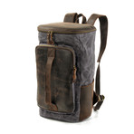 Zip-Top Canvas Backpack (Green)