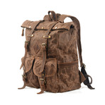 Canvas Backpack (Coffee)