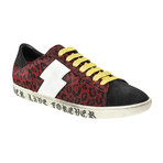 Amiri // Live Forever Leopard Viper Sneakers // Red + Black (US: 6)