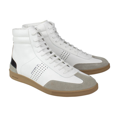 Dior Homme // Leather B01 Mid-Top Trainer Sneakers // White (US: 11)
