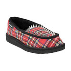 Palm Angels X Suicoke // Tartan Loafers Slippers Shoes // Red (US: 6)