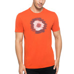 Circular Printed T-Shirt // Dark Orange (XL)