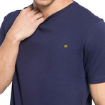 Crew-Neck Logo T-Shirt // Dark Blue (L)