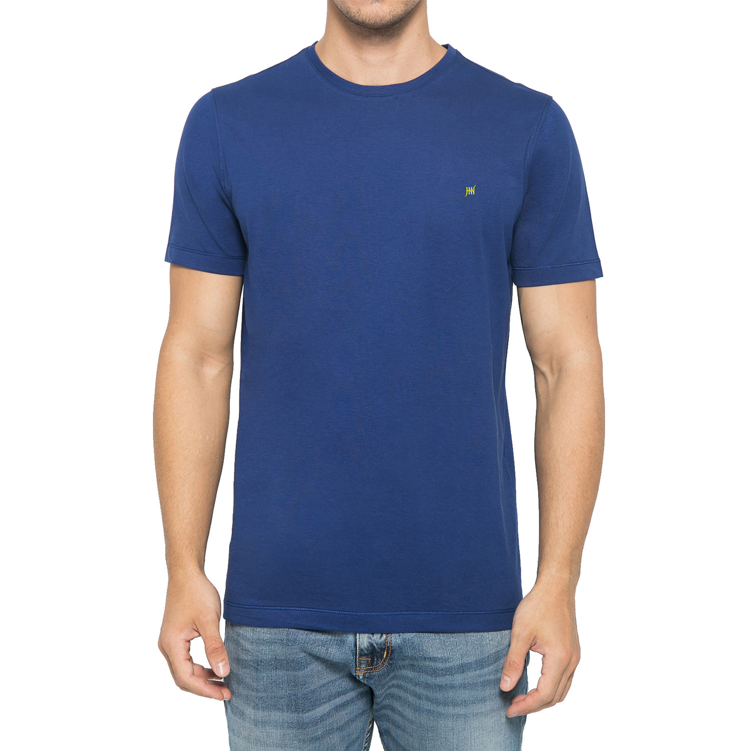 Supima Logo Crew-Neck T-Shirt // Deep Blue (XL) - Johnwin - Touch of Modern