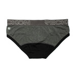Briefs // Heather Charcoal Gray + Black (S)
