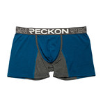 Boxer Briefs // Blue + Heather Charcoal Gray (M)