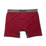 Mid-Rise Boxers // Burgundy + Heather Charcoal Gray (3XL)